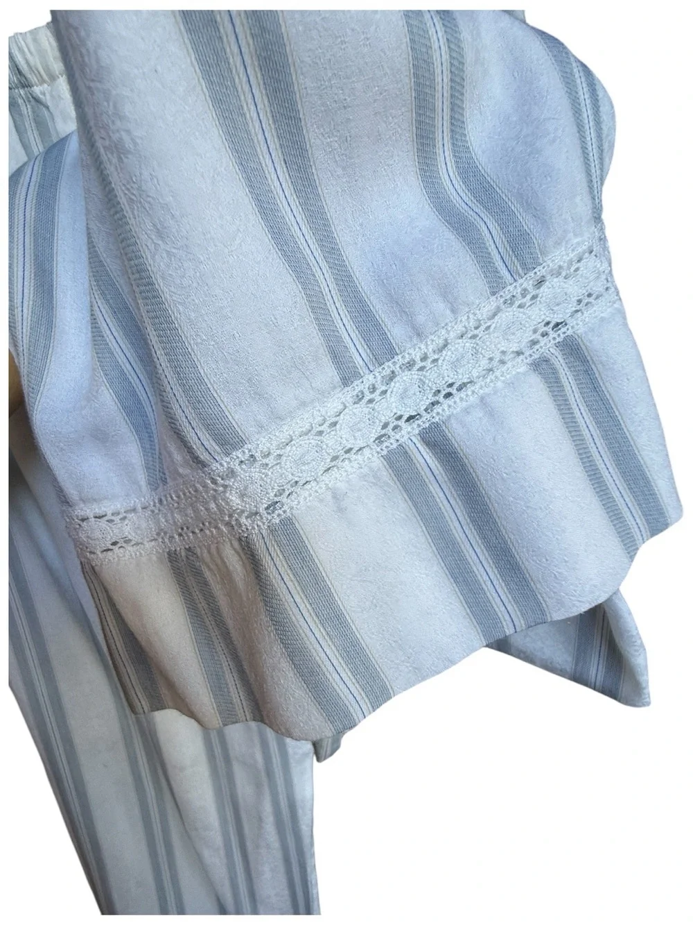 Perfect vintage Oscar de la Renta blue and white pinstripe pajamas 2 piece sz S